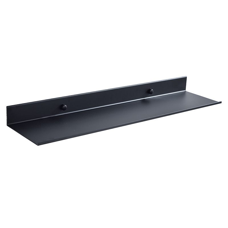 Black Bathroom Rectangular Shelve Mirror Front Frame Space Aluminum Matt Bathroom containing layer 30 30 40 50 60cm