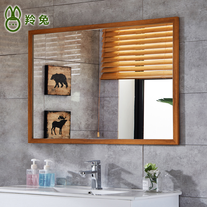 Makeup Room Moisture-Proof Mirror Bathroom Hung Mirror High Definition Bathroom Mirror Free of perforated Cosmetic Room Mirror Adhesive Explosion Protection Mirror