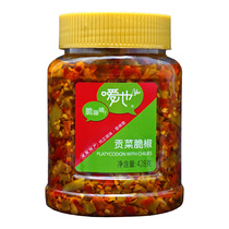 Ai also gong cuisine crispy pepper 428G bottled Hunan specialty farm homemade super spicy chopped pepper sauce ready-to-eat food