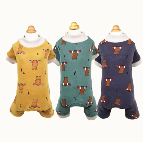 Chicojia chouchou Уродливая Cattra Pet Olde осень и зимняя собачья рубашка плюшевая четырехдушные брюки Одежда