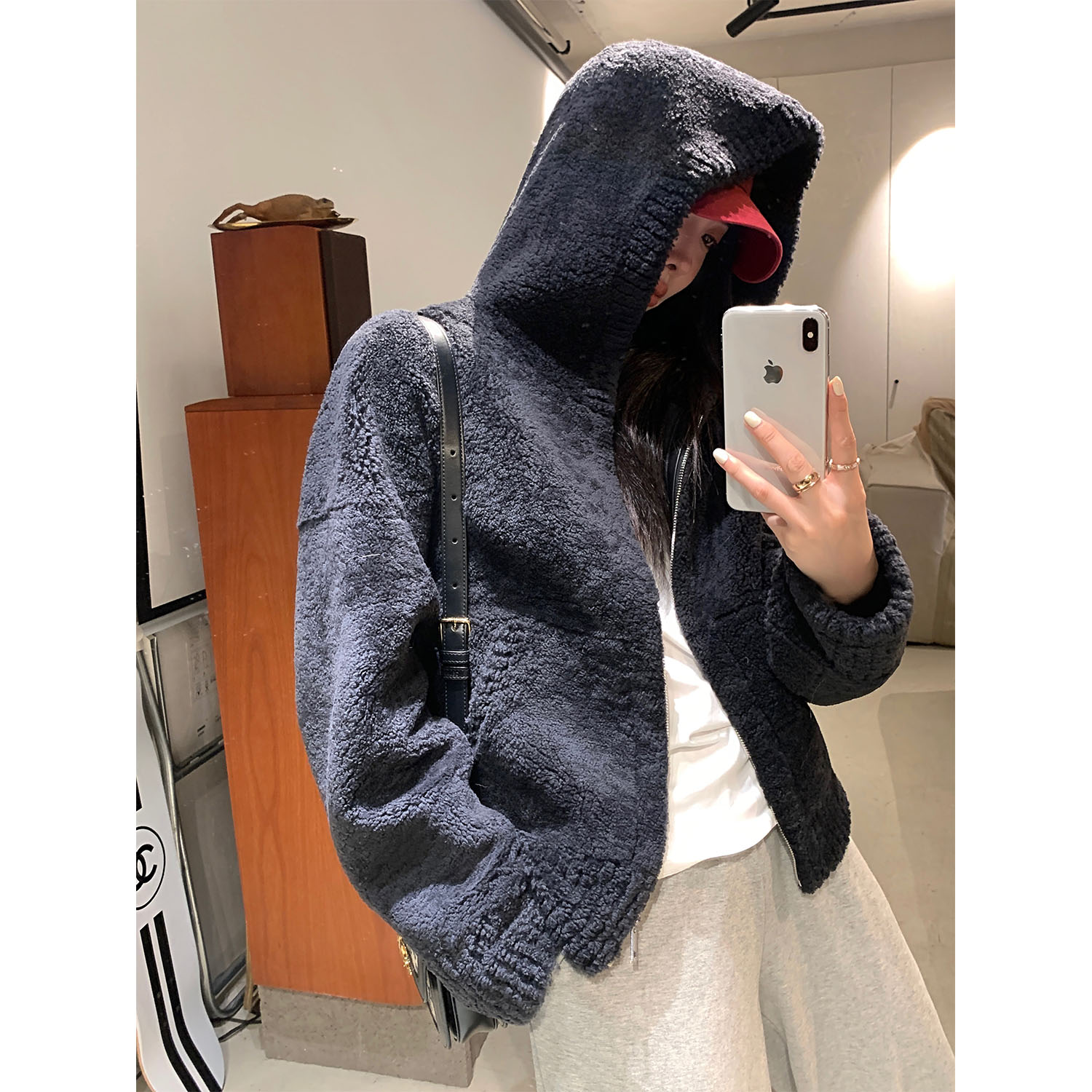 Pay Zhin bad boy plug the fur coat of Melino fur female 2022 winter