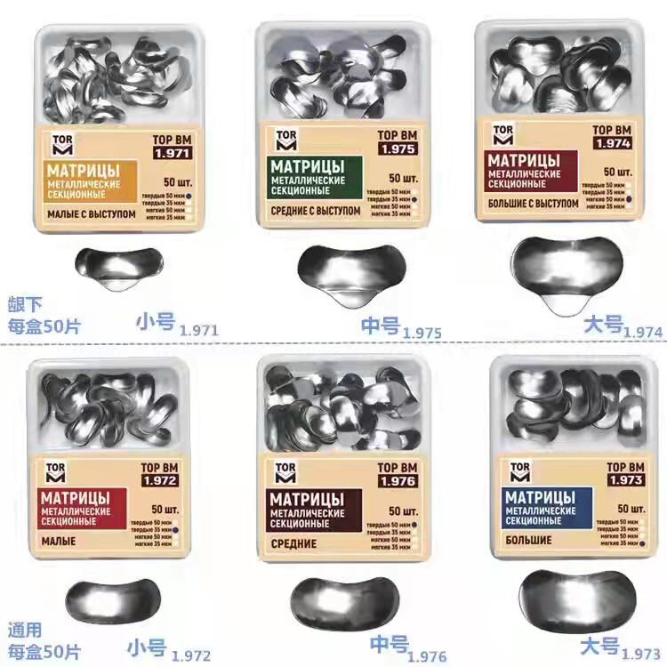Dental Materials Imported from Russia, Ultra-Thin Dental Forming Sheets, Refills for Gingival and Sub-Gingival Use, Complete Range of Models