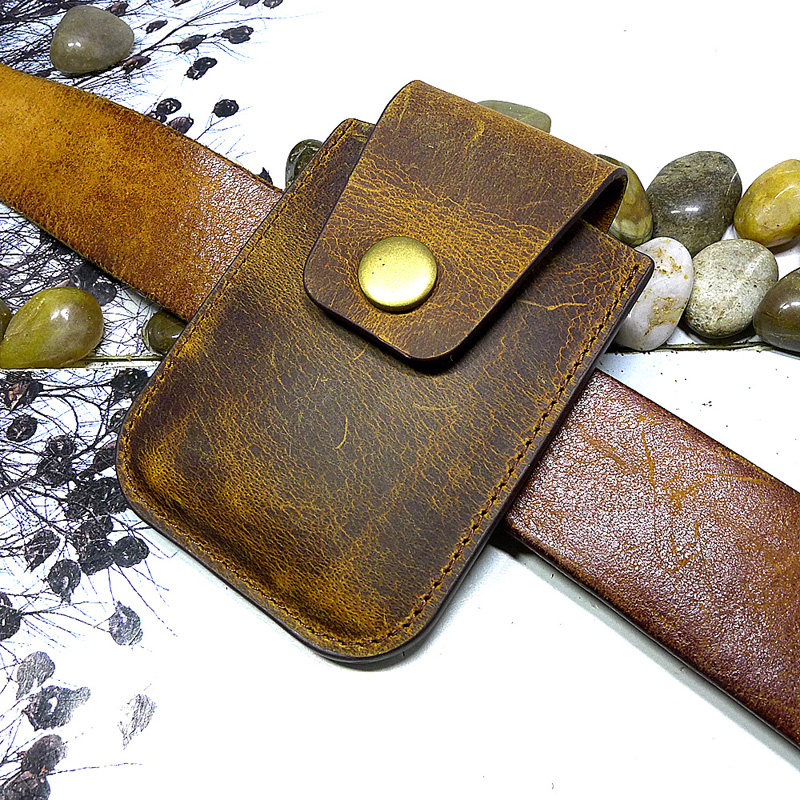 Crazy Mapskin Small Ultra Slim Wearing Strap Car Key Bag Card Bag Pocket Home Key Bag Genuine Leather Cow Leather Boy WD