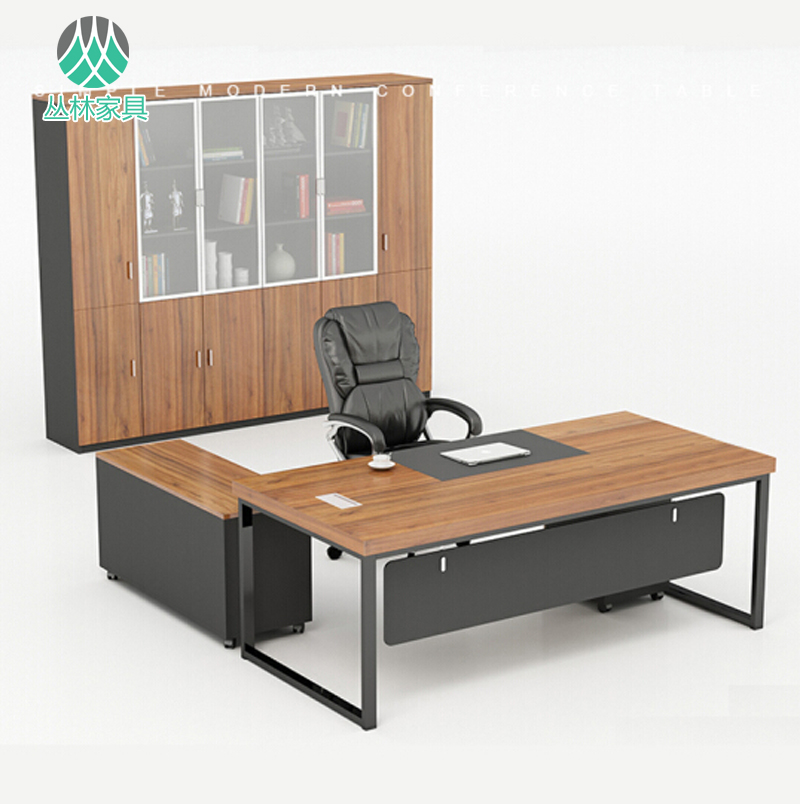 Office boss table simple modern board executive desk supervisor table manager table group office desk chair left and right auxiliary cabinet