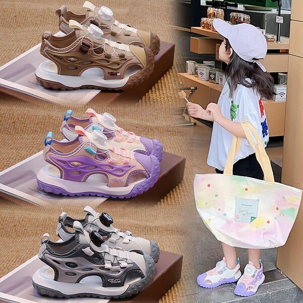 Boys' Closed-Toe Sandals 2026 Summer New Non-Slip Children's Sports Beach Shoes for Older Kids Stylish Boys' Sandals — 2