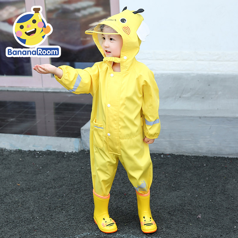Children's raincoat one-piece kindergarten baby boys and girls children's children students whole body raincoat to go to school to play with water