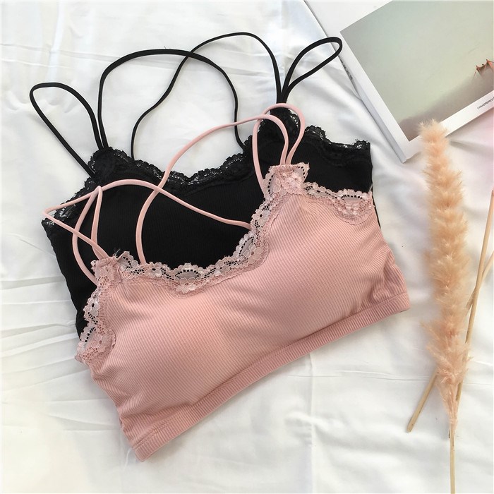 Hoa Kỳ trở lại đồ lót womens mới ròng đỏ đáy k ren không vòng thép nhỏ áo ngực 2019 vest bọc trong dày ngực.