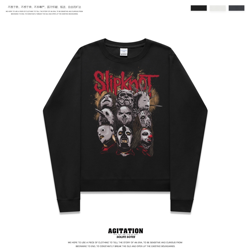 slipknot slipknot band heavy metal Europe and the United States long-sleeved autumn and winter new round-neck sweater men's top tide base