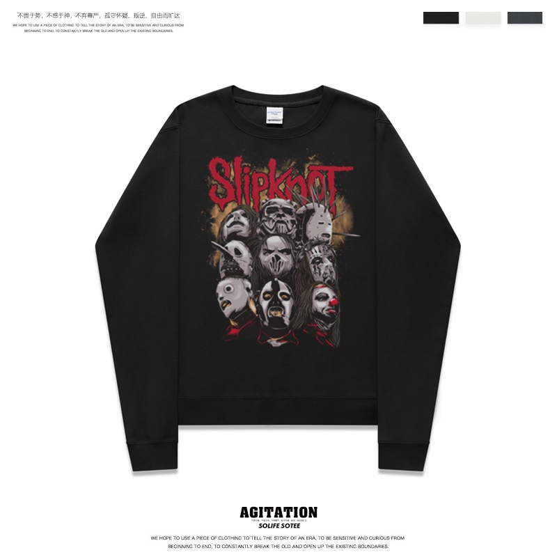 Slipknot Heavy Metal Band European and American Long-Sleeve Autumn and Winter New Round-Neck Sweatshirt Men's Top Trendy Base Layer