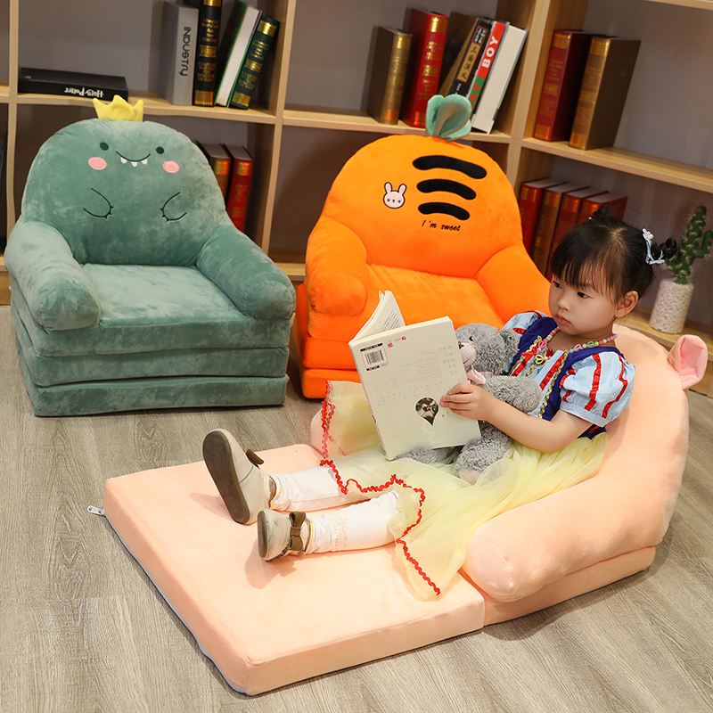 Children's small sofa cushion Cushion Carpet Reading Area Kindergarten Tatami Baby Dining Chair Seat Cushion Folding Sloth