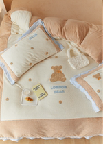 New Years must stock Deka Home Spinning Cartoon Full Extinction Three-dimensional Carved florid milk suede Four sets