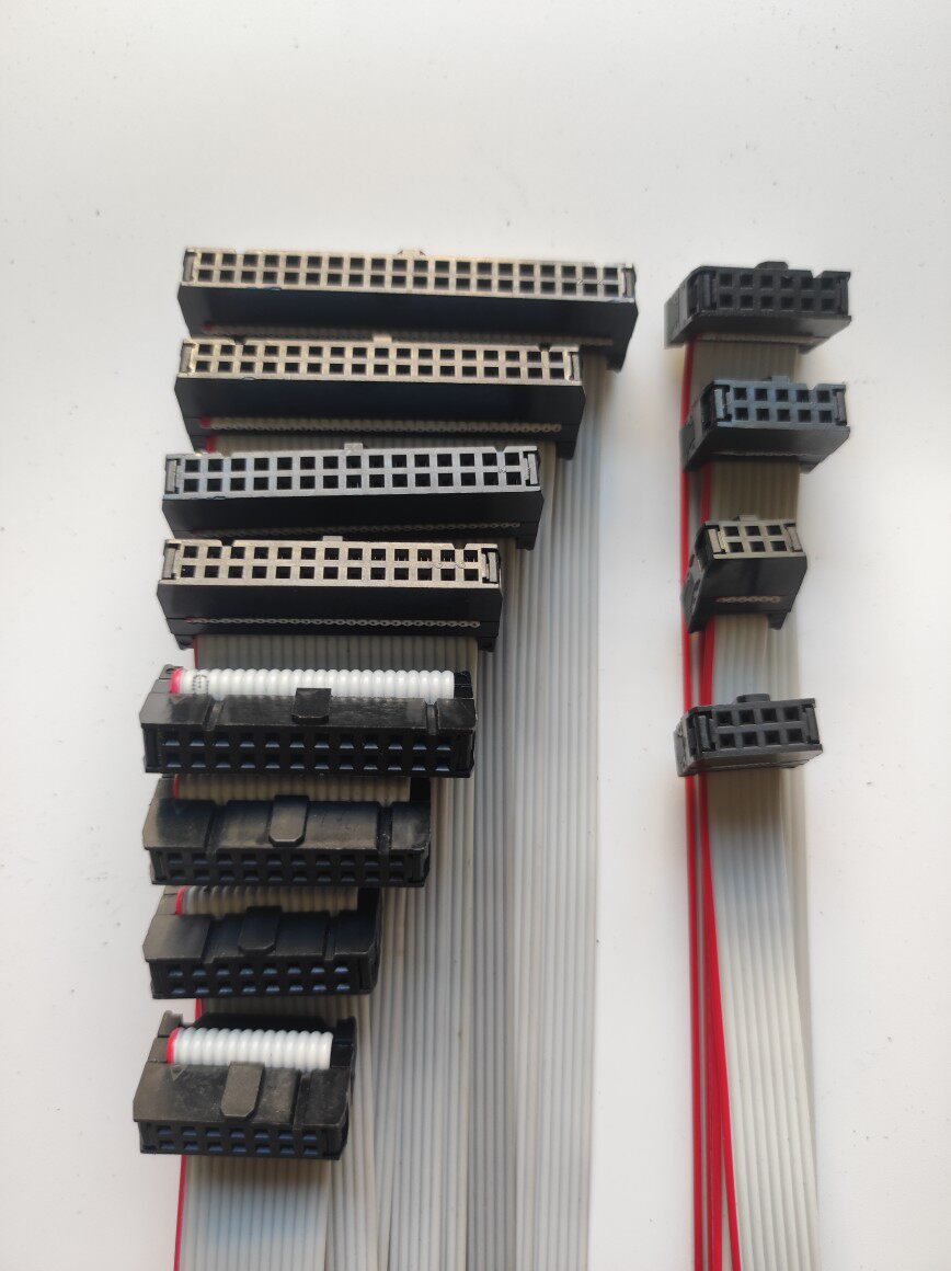 FC10 14 16 20 26 30 34 40 50 64P 2 54 gray wire LED connects JTAG line