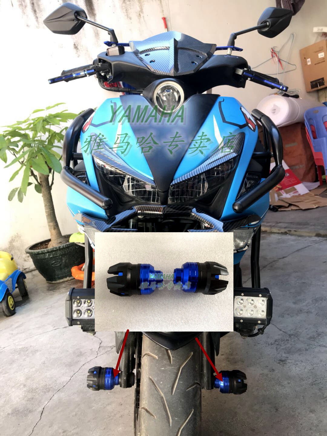 Suitable for Yamaha NVX155 AEROX155 NMAX155 modified anti-fall stick anti-fall ball anti-fall rod