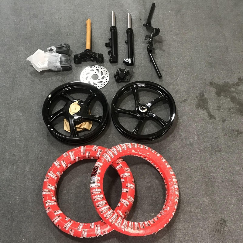 Applicable Yamaha JANUS double-sided god 125 tire hub shock absorbing directional column disc inner tube brake pump-Taobao