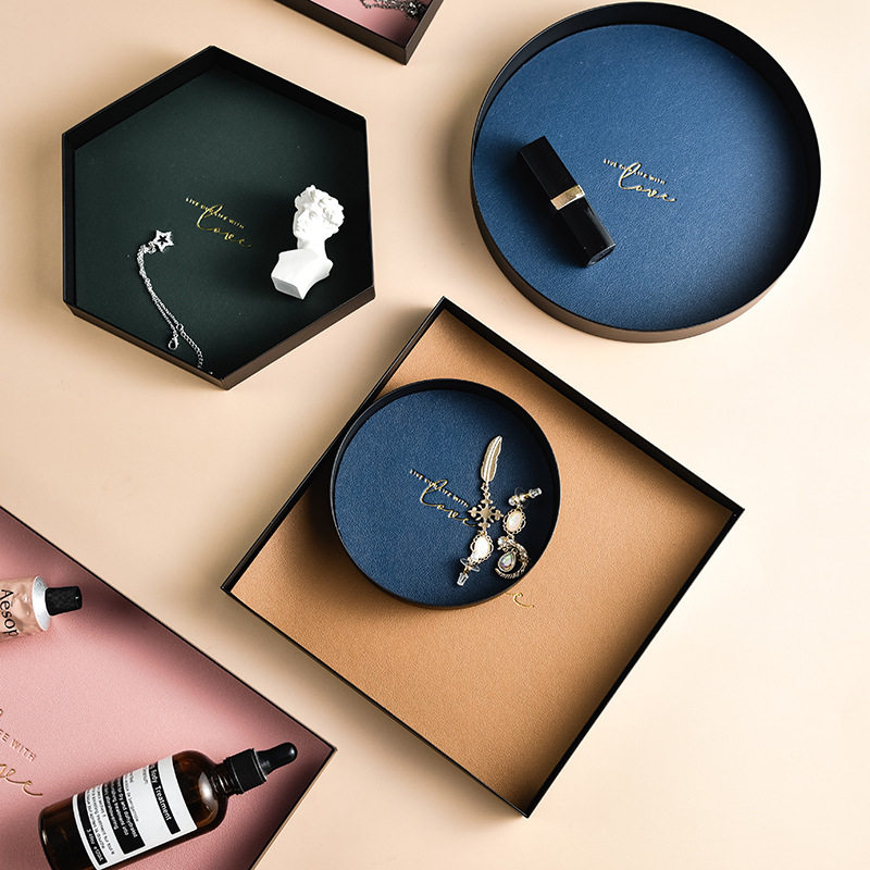 Light Extravagant Nordic Leather Care Pantry Key Ring Perfume Cosmetic Jewelry Containing Box Tabletop Debris Disposal Tray