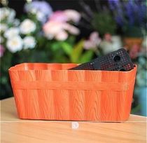 Special small window sill for balcony planting flowers rectangular resin plastic ceramic narrow potted flower trough width 12cm