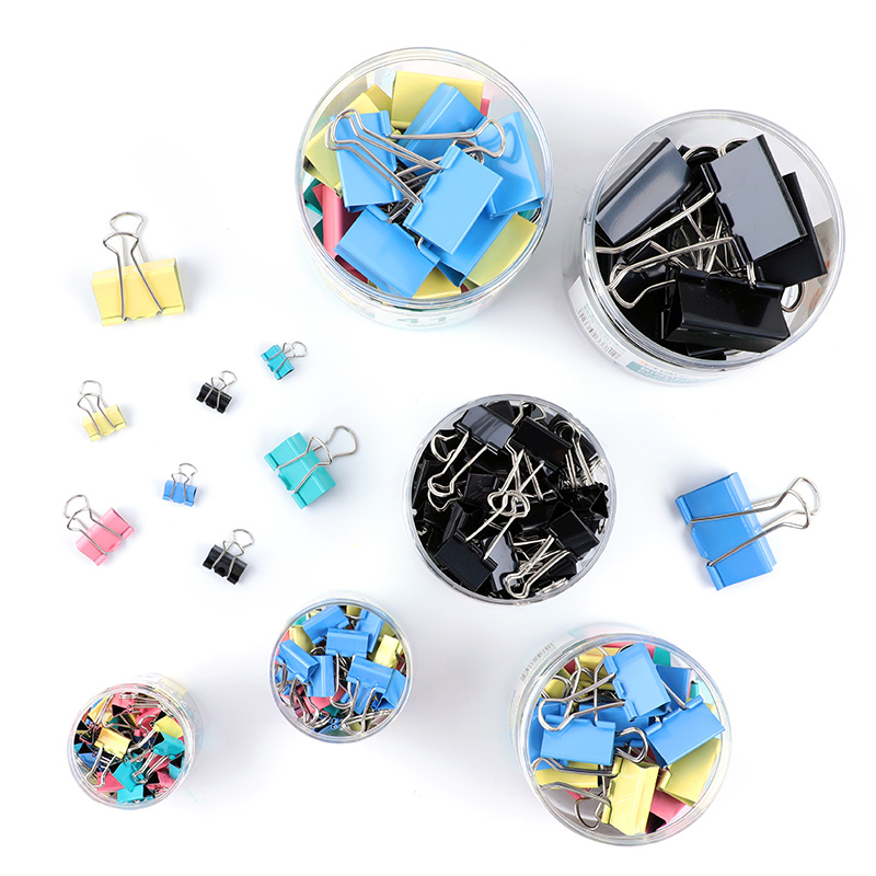 Chuangyi office supplies Color long tail clip dovetail clip folder sub-ticket clip Large and medium small clip Stationery Home student small clip Iron ticket clip Photo clip Paper clip Batch distribution