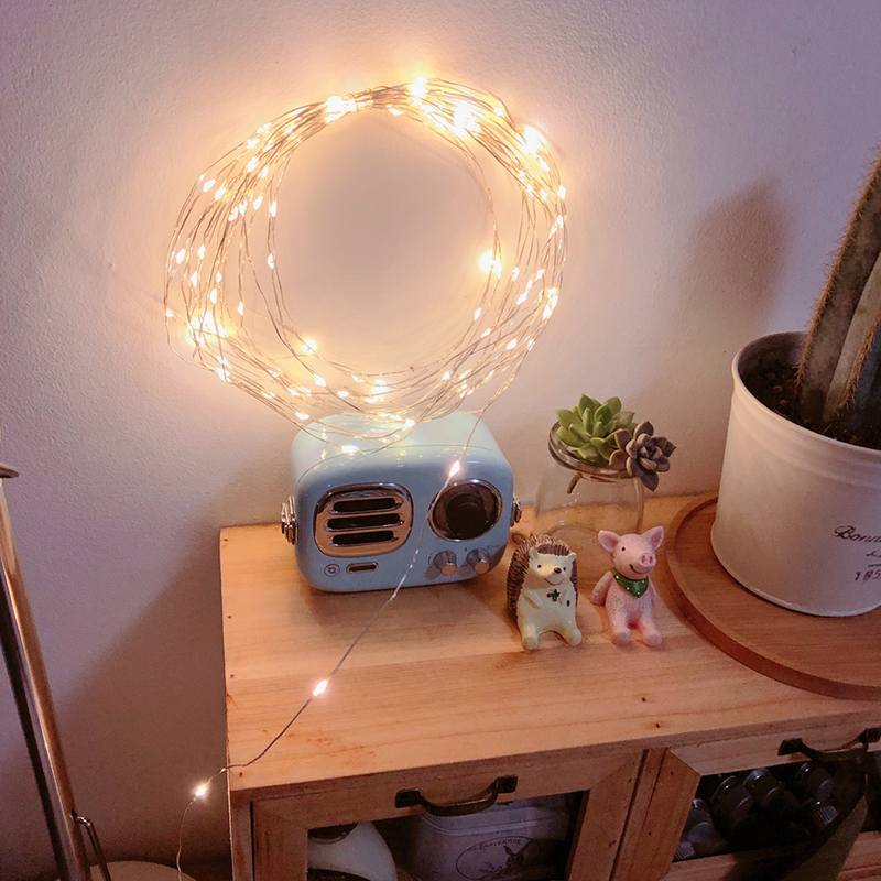 led small colored lights flashing lights string lights starry lights copper wire lights room layout net red bedroom decorative lights star lights