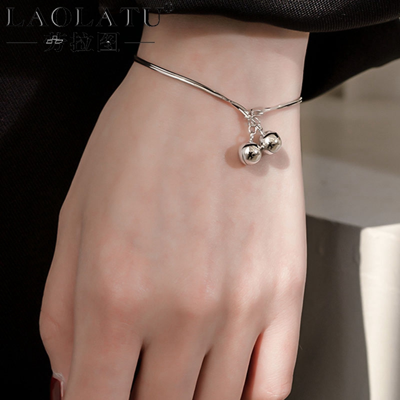 Laura figure 925 pure silver hand alchemy small crowddesign female bell minimalist couple silver bracelet 2021 new hand decoration