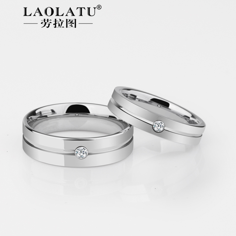 Couples ring male and female tungsten gold index finger ring minimalist personality small crowddesign Korean version Ins Chaumen Fashion popular