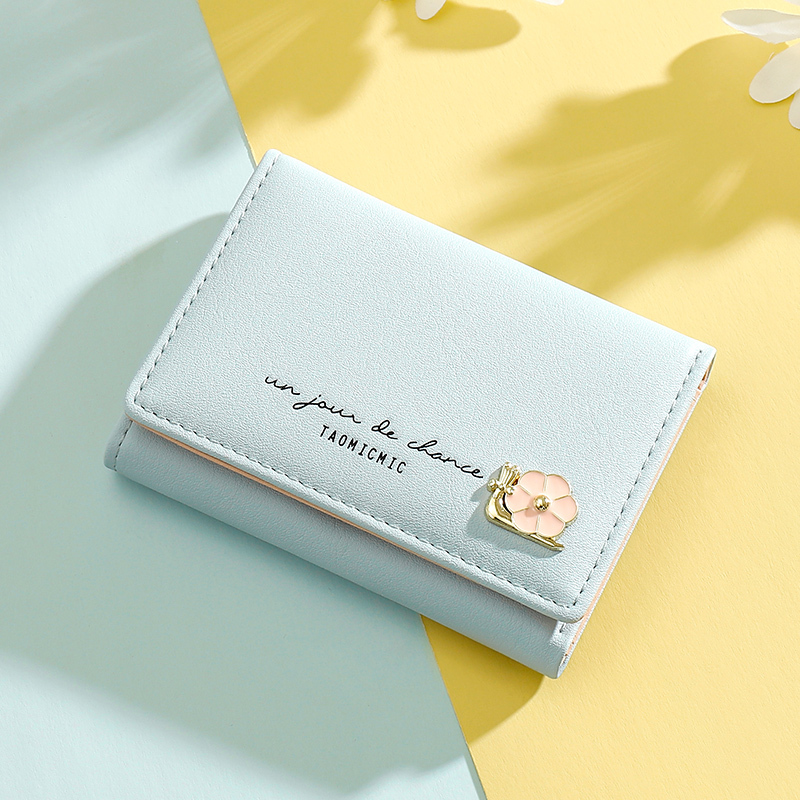 Hong Kong Soft Leather Wallet for Women, Short Style, Student 2026 New Model, Niche Design, Genuine Leather Card Holder, Two-In-One, Compact and Cute