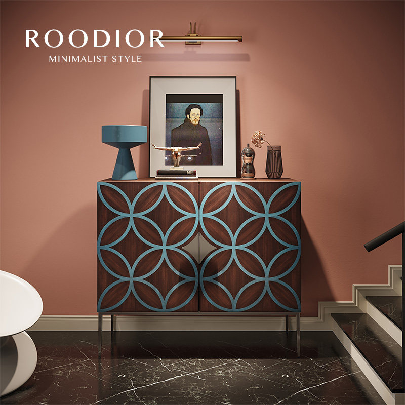 Roodior modern light and luxurious entrance to the family's cabinet shoes cabinet small family type creative living room decorated cabinet door hall containing cabinet