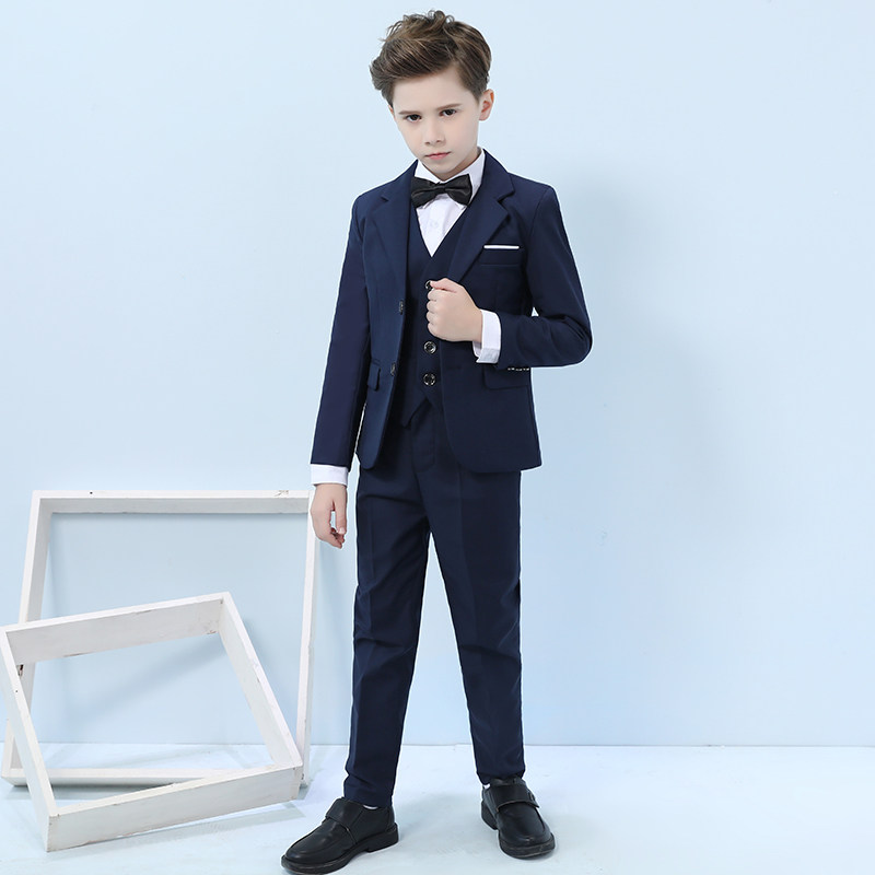 Handsome children's suit suit small host Three sets of Inlensey clothes boy gown jacket piano for a dress-Taobao
