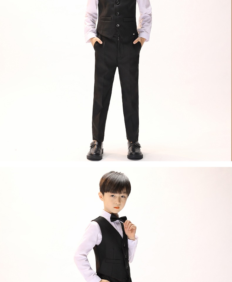 Cậu bé vest vest phù hợp với trẻ em hoa cô gái váy bé trai 2018 mới trang phục piano giản dị thể hiện trang phục trẻ em - Áo ghi lê áo gile len cho bé sơ sinh