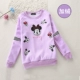 Cô gái Mickey đáy quần áo mùa đông cộng với nhung trẻ em dài tay trẻ em mùa thu áo thun mỏng bé gái áo cotton