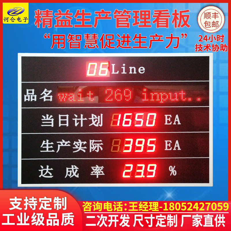 Customized workshop electronic tablet modbusTCP 485 workshop electronic watchboard outdoor LED environment monitoring board