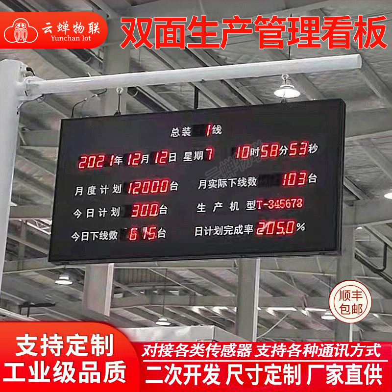 Led Factory Production Line Intelligent Electronic Display Screen Workshop Production Plan Management Electronic Signage Screen Digital Display