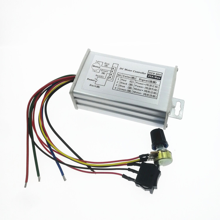 PWM DC motor Promise speed regulator 12V24V48V20A transmission positive reversal with switch rev control-Taobao