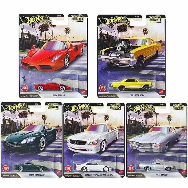 1:64 Hot Wheels Garden Avenue 32 Gjt68 Ferrari Mercedes-Benz Aston Martin Alloy Car Model