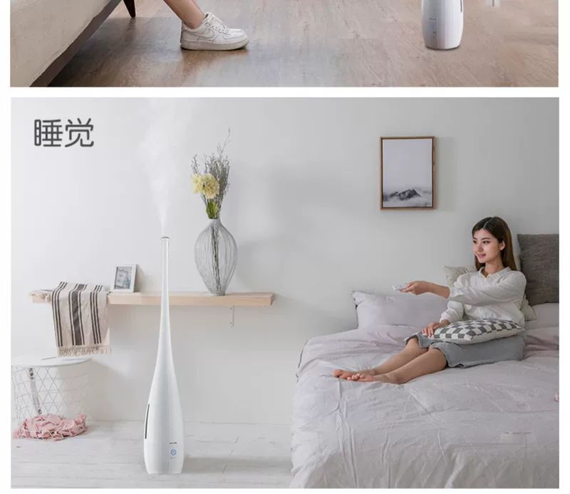 Máy hút ẩm loại sàn nhà yên tĩnh phòng ngủ bà bầu bé sơ sinh sương mù nhỏ làm sạch không khí máy hương liệu - Máy giữ ẩm