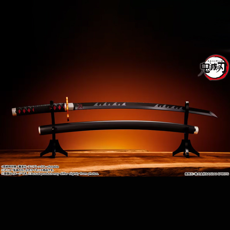 In Stock Bandai Demon Slayer Proplica Nichirin Blade Kamado Tanjirou Rengoku Unsharpened