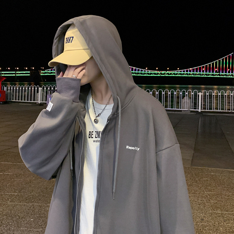 underbroken Rnecklace hooded sweatshirt High Street Lianhood Sports Shirt jacket Leisure peacemarket flagship store bwxd