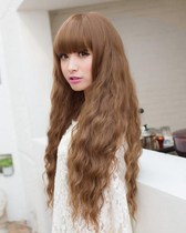 Wig female hair Qi banghai cute corn hot non-mainstream fashion fluffy long curly hair net red female anchor wig