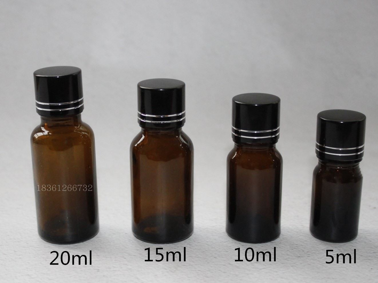 Brown leak-proof essential oil bottle 5ml-100ml cosmetic sub-bottle with hole plug liquid bottle glass empty bottle