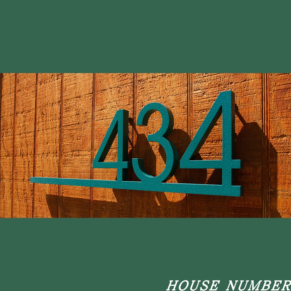 Customized outdoor garden home house number orange digital apartment building number floor number label