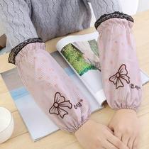 2019 autumn and winter household adult sleeve kitchen Long Sleeve Sweater Girl fresh sleeve arm embroidery New