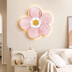 Fancy Living Room Clock 2025 New arrival Creative Wall Clock Mural Decorative Painting Elegant Restaurant Clock Wall Hanging Painting