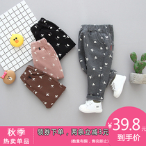 Female baby pants wear childrens leggings Spring and autumn infants and young children large pp Harun pants open file female treasure foreign style