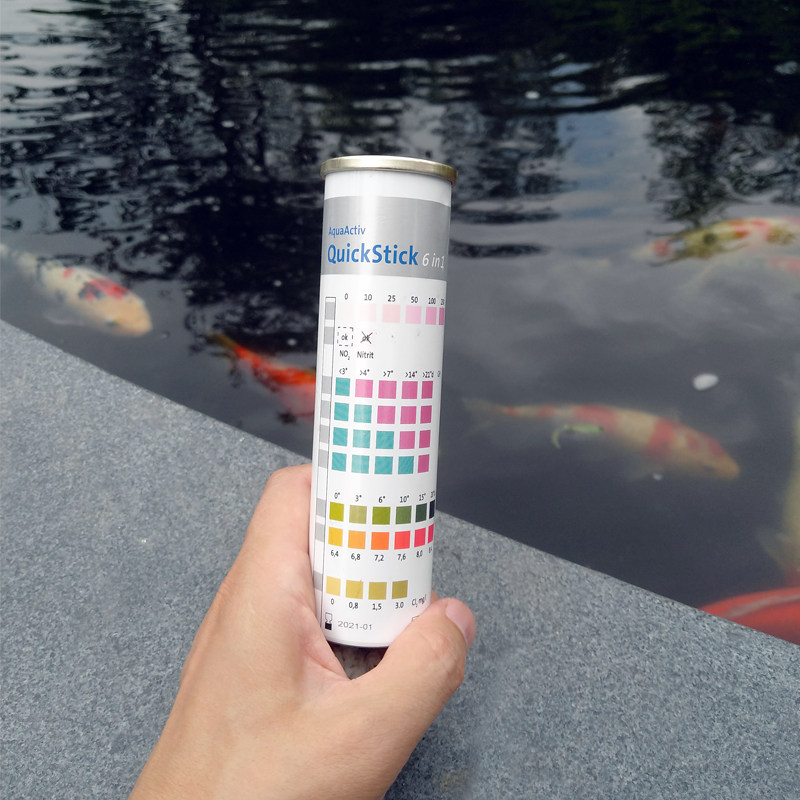 Tap water koi pond fish tank water quality test paper test ph acid and alkali hardness nitrite chlorine gas water aquaculture