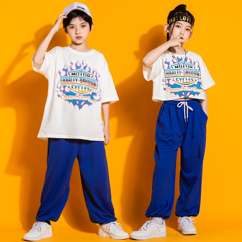 61 children cast out to serve girls jazz dance costumes hiphop performance wear for summer clothes boy hip hop street dance