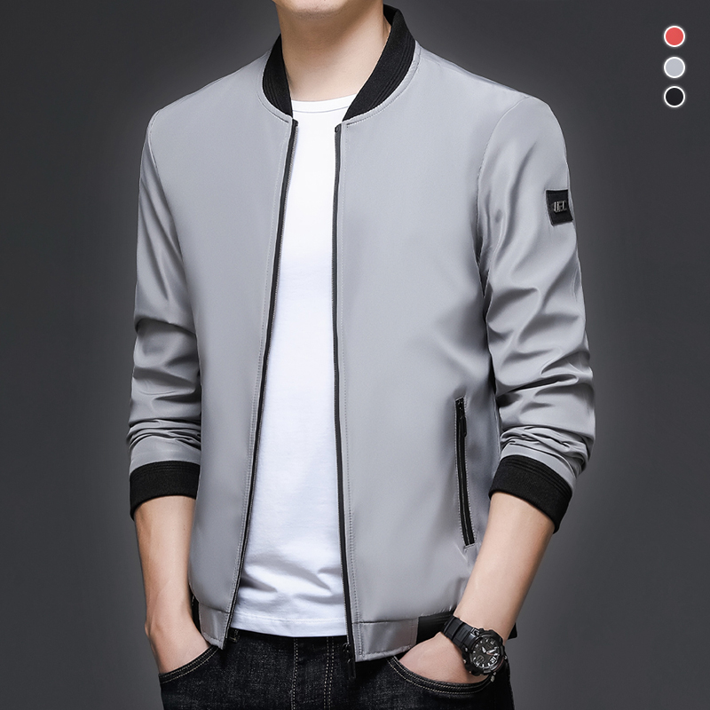 Rich bird spring and autumn jacket jacket men's fashion wild casual baseball collar top high-end men's tooling trend