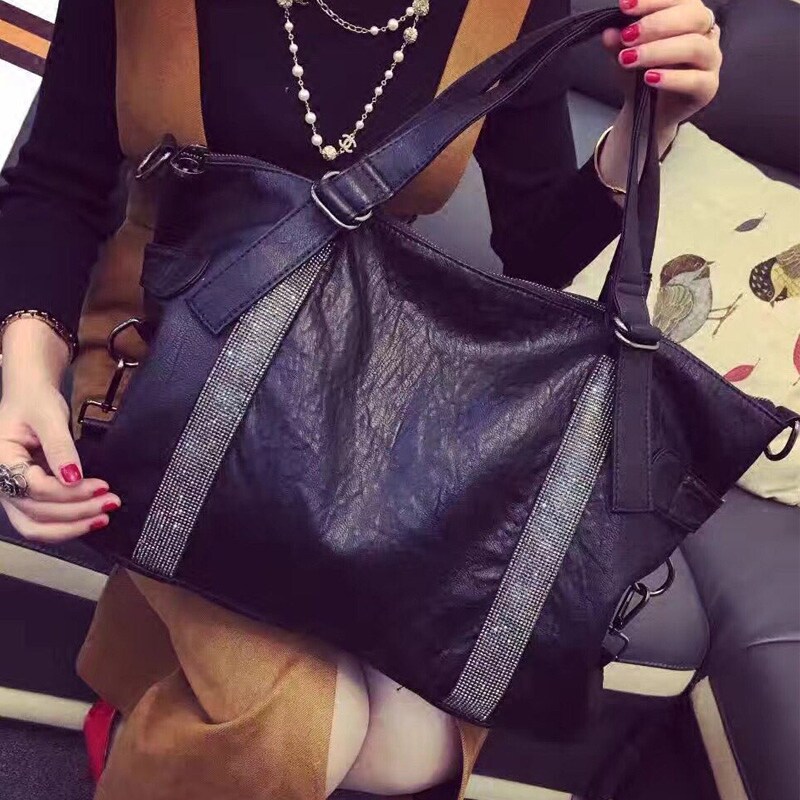 Hong Kong Tide Card 2021 New European And European Retro Handbag Woman Single Shoulder Large Bag Large Capacity Women's Bag Casual Diagonal-to-Shoulder Bag