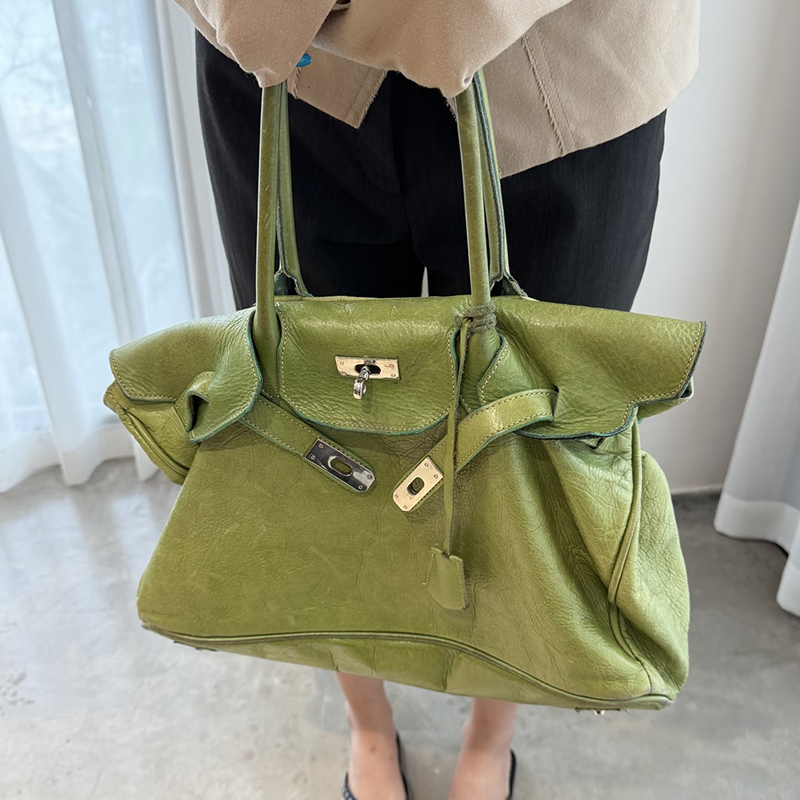 2026 New Retro Old Money Style Soft Leather Lazy Tote Bag Women's Bag Large Capacity Kelly Birkin Bag Handbag 2026 New Retro Old Money Style Soft Leather Lazy Tote Bag Women's Bag Large Capacity Kelly Birkin Bag Handbag