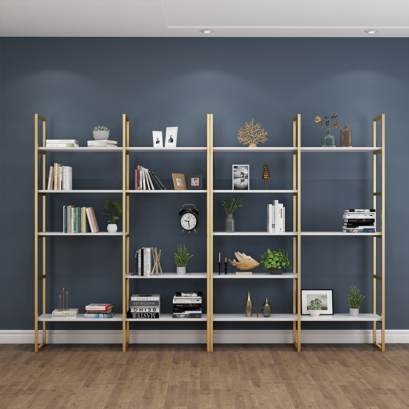 Iron art rack Nordic bookshelf floor-to-ceiling living room compartment cosmetic display rack net celebrity nail shop multi-layer shelf