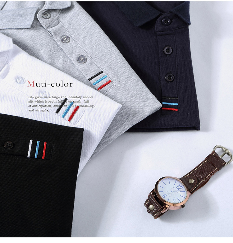 Áo thun cotton nam tay ngắn Paul mùa hè thanh niên vạt áo cổ chữ V nam rộng phiên bản Hàn Quốc của quần áo mùa hè mỏng ao thun polo nam
