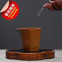 粗陶紫砂柴烧公道杯茶具茶壶配件纯手工分茶W器